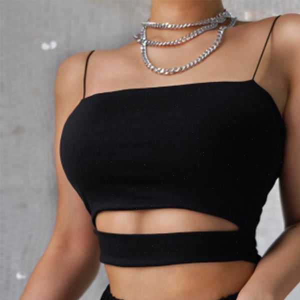 

women summer casual solid spaghetti strap sleeveless crop vest tank black drop shipping, White