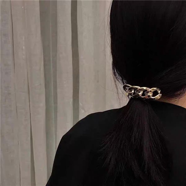

hbp fashion south korea east gate new metal chain version punk style exquisite headband head flower rubber band hairband, Silver
