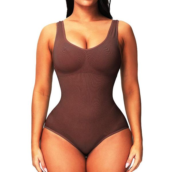

women's shapers seamless waist trainer shapewear bodysuit tank slimming tummy control panties women dress body shaper jumpsuit bulifte, Black;white