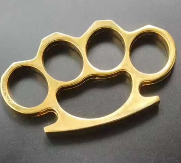 

new iron gilded thick steel brass knuckle duster454658