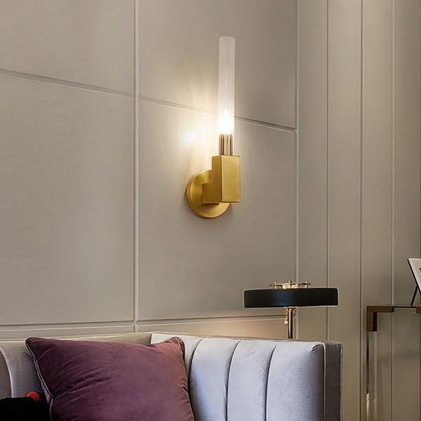 

modern gold bedside lamps wall lamp for aisle bedroom living room wall lights creative crystal sconces home light fixtures