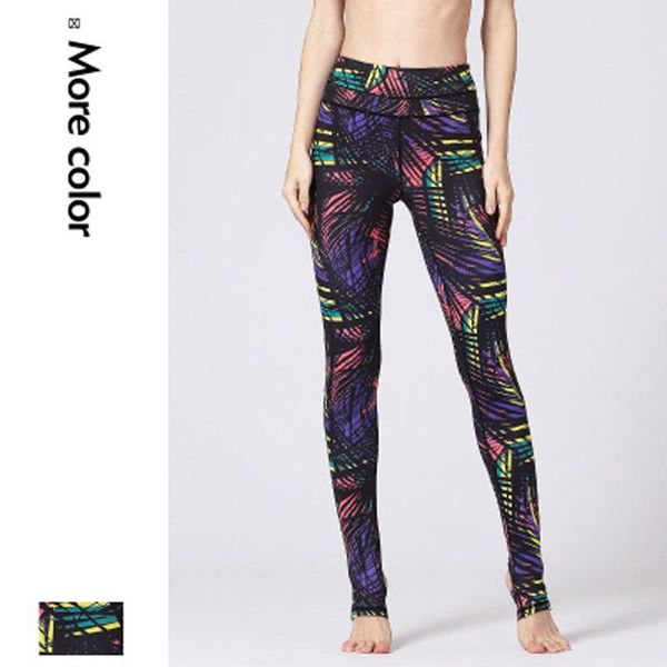 

fitness leggings step-on-the-foot yoga pants high elastic leggings women's printed tight fitting outdoor sports fitness clothes, White;red