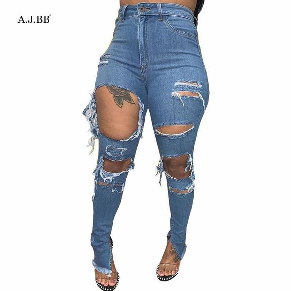 

women's pants & capris european casual solid color jeans fashion hole fringe worn open trousers and leggings, Black;white