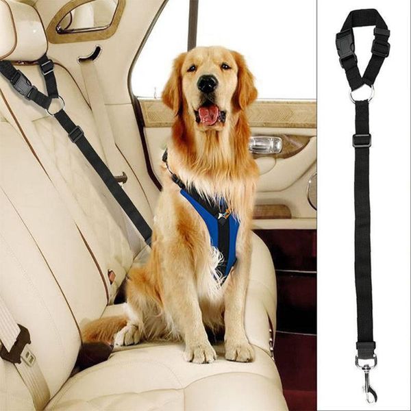 

dog collars & leashes adjustable polypropylene puppy seat belt harness car safety rope leash leads pet seatbelt for vehicle