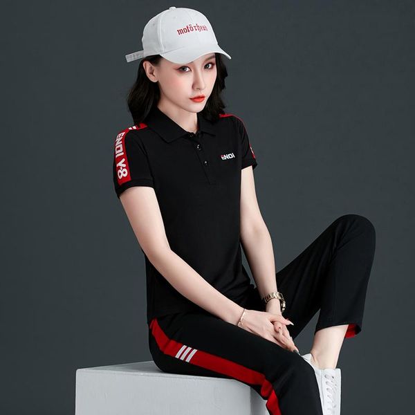 

women's two piece pants women sports 2 pieces set summer loose t shirt pullover suit autumn sweatpants trousers outfits solid casual tr, White
