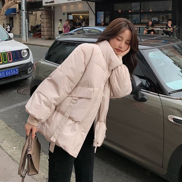 

2021 New cotton dress short Korean style winter female jacket 8V82, Black