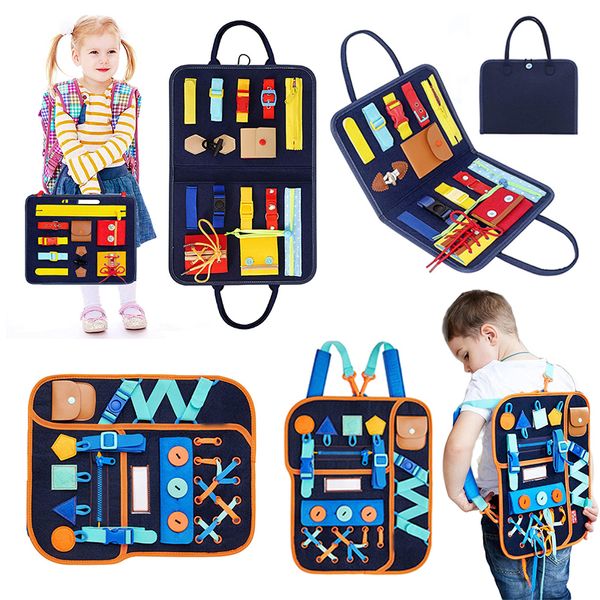 

Kids Busy Board Buckle 1-5 Years Old Zip Button Lace Up Tool Toy Montessori Early Education Dress Aids Preschool Toys For Kids