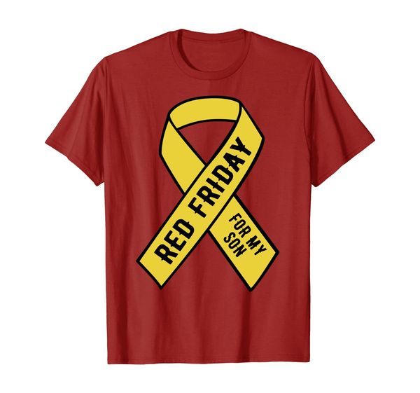 

red friday yellow ribbon military son t-shirt, White;black