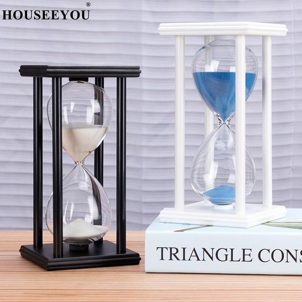 

other clocks & accessories 30 minutes sand hourglass countdown timing modern wooden sandglass timer home decor ornaments reloj de arena year