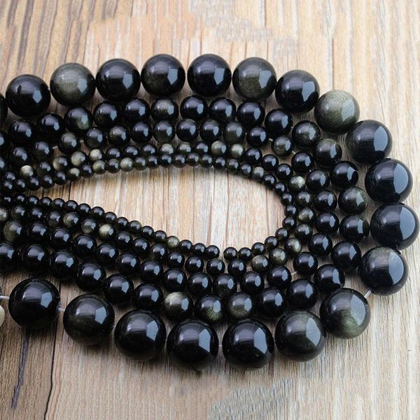 

other natural stone gold obsidian beads loose spacer bead for jewelry making fits charm bracelet necklace findings z335