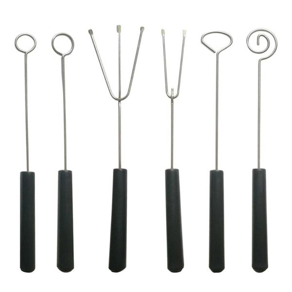 

6pcs stainless steel chocolate candy dipping fork fondue diy decorating tools