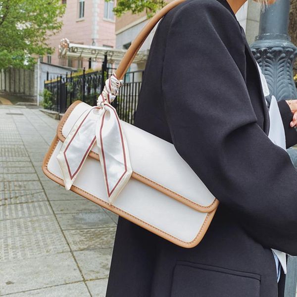 

shoulder bags simple female leather small square flap women's bag pure color designer handbags scarves decoration tote sac