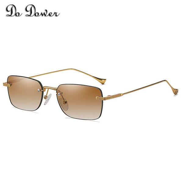 

sunglasses 2021 fashion cool slim rimless style metal vintage women ins brand design sun glasses uv400, White;black