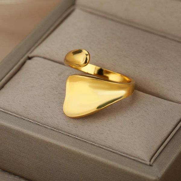 

wedding rings irregular geometric for women girls gold knuckle finger adjustable open cuff party ring goth jewelry bague gift, Slivery;golden
