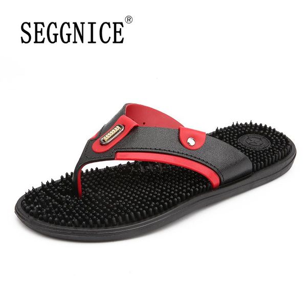 

slippers summer non slip beach male 2021 fashion massage flip flops sandals lightweight mens casual flip-flops slides, Black