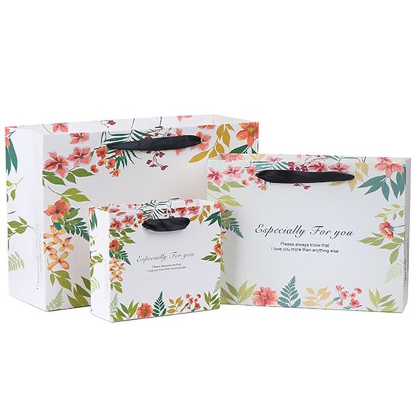 

gift wrap 5pcs bags especially for you bag everyday design sweet packing card holder black ribbon handles birds deisng