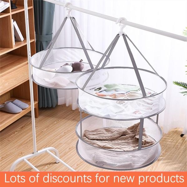 

folding clothes net clothes basket sweater anti-deformation drying rack hanging dirty basket mesh dryer