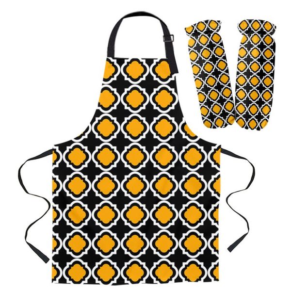

aprons halloween moroccan texture sleeveless kitchen women pinafore home cooking baking waist bib custom apron