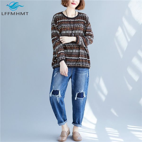 

2021 new women spring autumn floral stripe long sleeve pullover o-neck casual sweatshirt female japan style vintage streetwear tv7p, Black