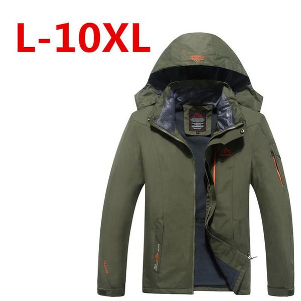 

men's jackets big size 6xl 7xl 8xl male jacket spring autumn quality brand waterproof windproof coat tourism mountain men, Black;brown