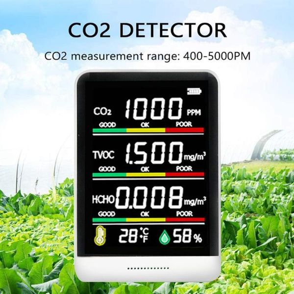 

smart home control portable co2 meter digital temperature humidity sensor tvoc quality air detector tester formaldehyde hcho dioxide monitor