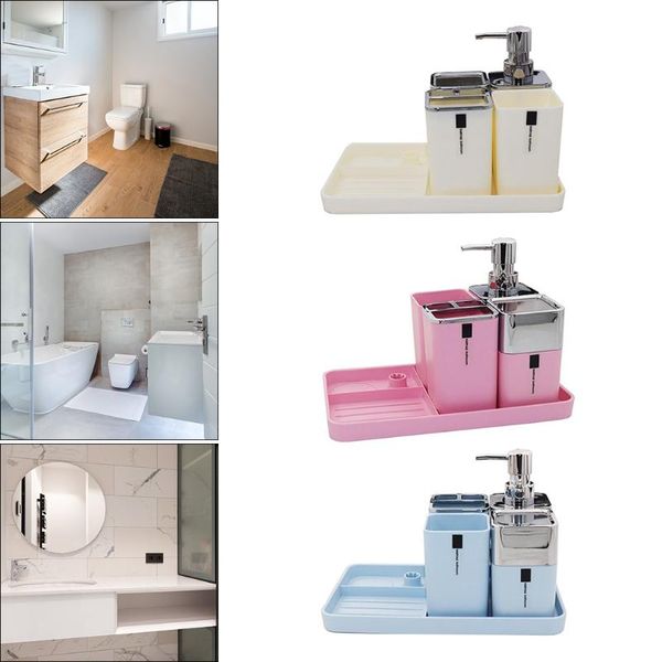 

5 pcs bathroom accessories set complete l set apartment essentials