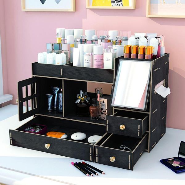 

storage boxes & bins large capacity cosmetic box deskmakeup organizer wood drawers na kosmetyki room ef60cs