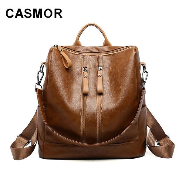 

backpack casmor women bags solid pu vintage men lapsoftback ladies