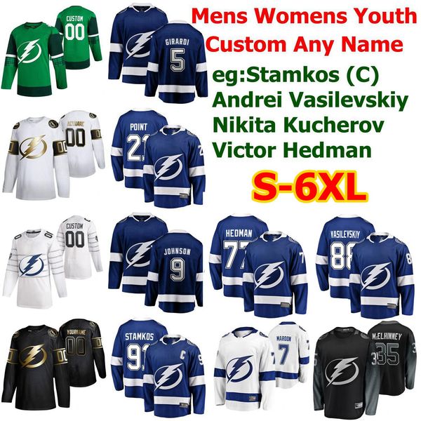 

all star tampa bay lightning hockey jerseys 35 curtis mcelhinney jersey 7 mathieu joseph 89 cory conacher yanni gourde custom stitched, Black;red
