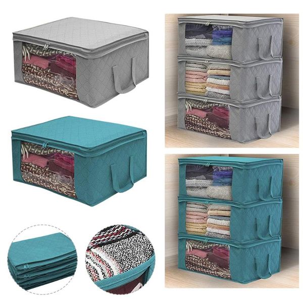 

clothing & wardrobe storage non woven fabric bag quilt box foldable dirty clothes collecting case household sewn neatly packed