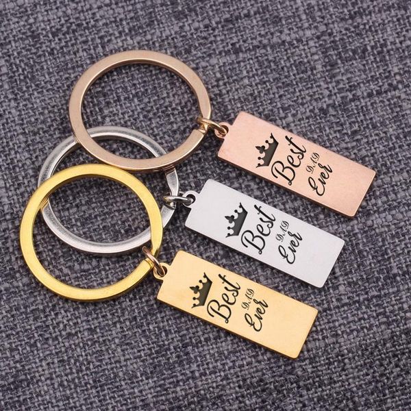 

keychains father`s day gifts the dad in world keyrings keytag accessories novelty trinket key set fashion, Silver