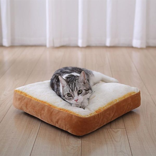 

toast cat bed mat detachable wash small dog bed soft fleece puppy cushion for chihuahua pet products