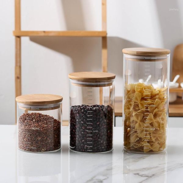 

storage bottles & jars kitchen food containers transparent glass preservation household jar with lid sealing large capacity jarÂ