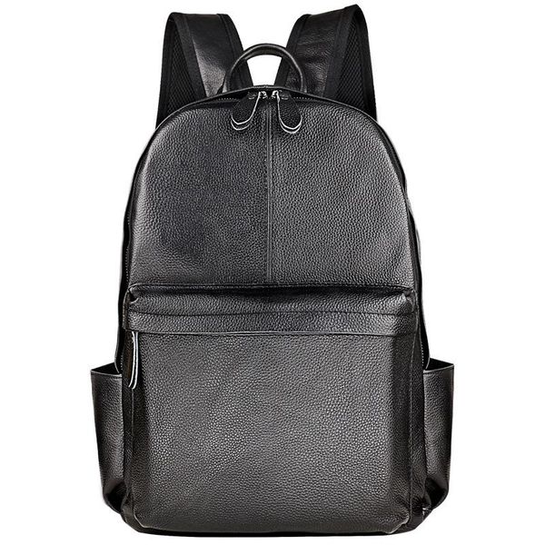 

backpack 2021 brand 100% genuine leather men backpacks fashion real natural student boy luxury lager computer lapbag