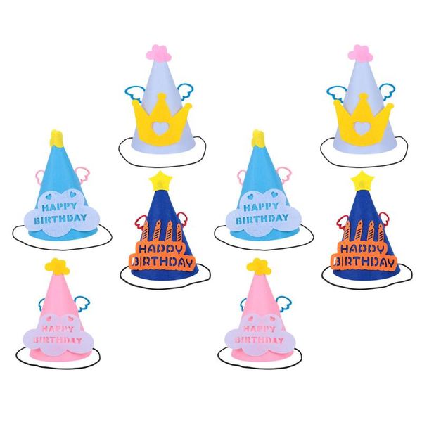 

party hats 8pcs birthday use decorative felt adorable