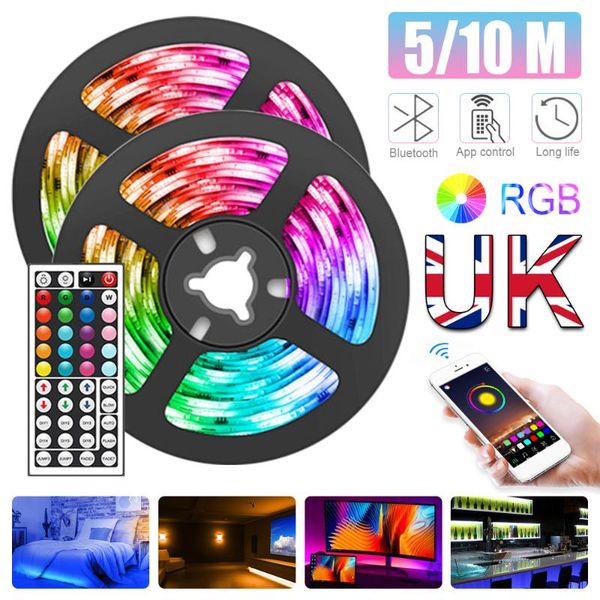 

explosive bluetooth led strip lights 5m/10m rgb dc12v flexible ribbon waterproof rgb led light tape diode bluetooth control