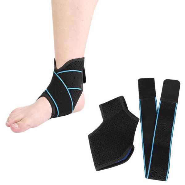 

ankle support fireclub sports brace cycling basketball protector strap adjustable elastic protective bandage for outdoor, Blue;black