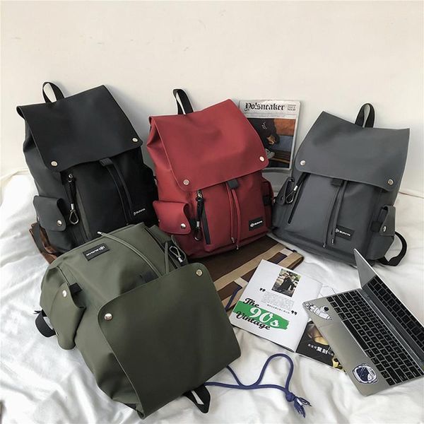 

backpack coated oxford cloth business casual couple tooling chic flip school