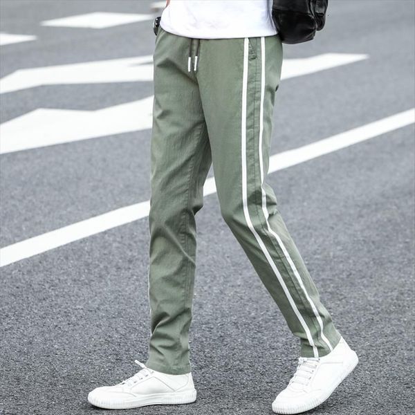 

95% cotton brand casual business women pants male trousers classics mid weight straight full length fashion breathing pant, Black