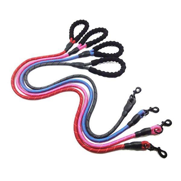 

dog collars & leashes nylon for small medium large leads pet training walking safety mountain climbing rope