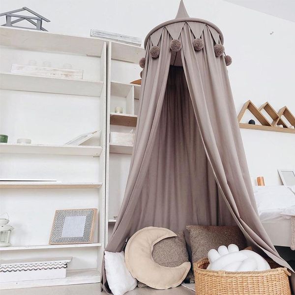 

pink canopy bed curtains baby crib mosquito net tent girls room accessories children play tent for kids bedroom decoration