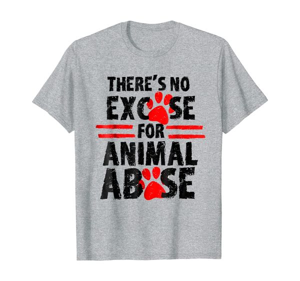 

animal abuse no excuse for t-shirt rescue gift men women, White;black