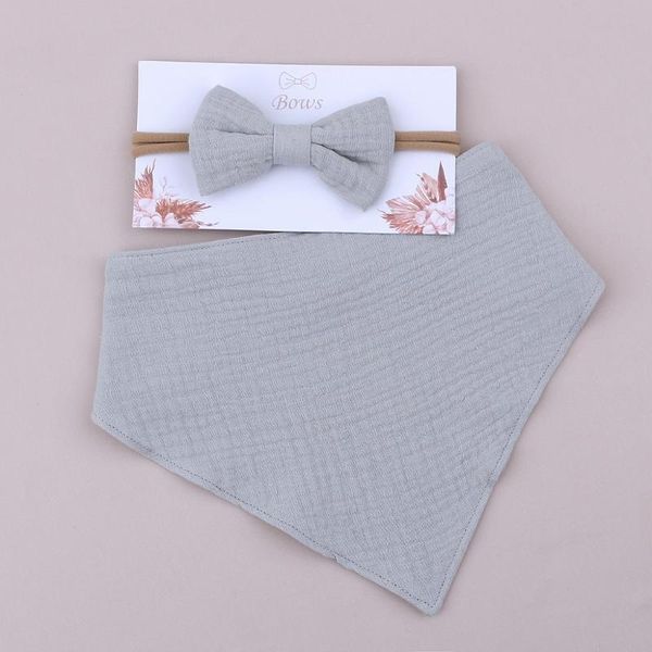 

bibs & burp cloths baby cotton accessories elastic bow headband born solid color snap button soft triangle towel feeding drool