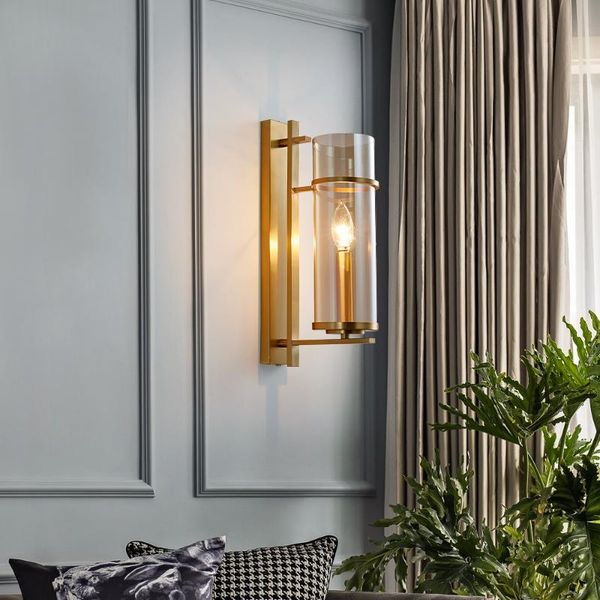 

wall lamp sarok modern lamps copper light sconces glass home decoration for tv background bedroom living room dining