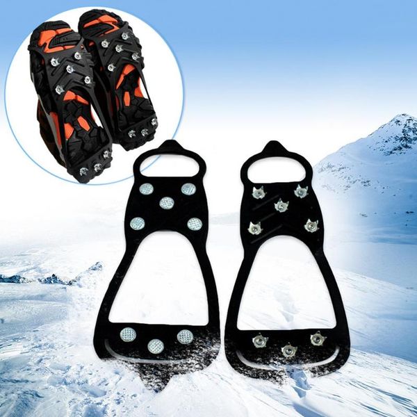 

cords, slings and webbing shoe ice cleats walk traction 8 spikes crampons for boots snow shoes men women anti slip