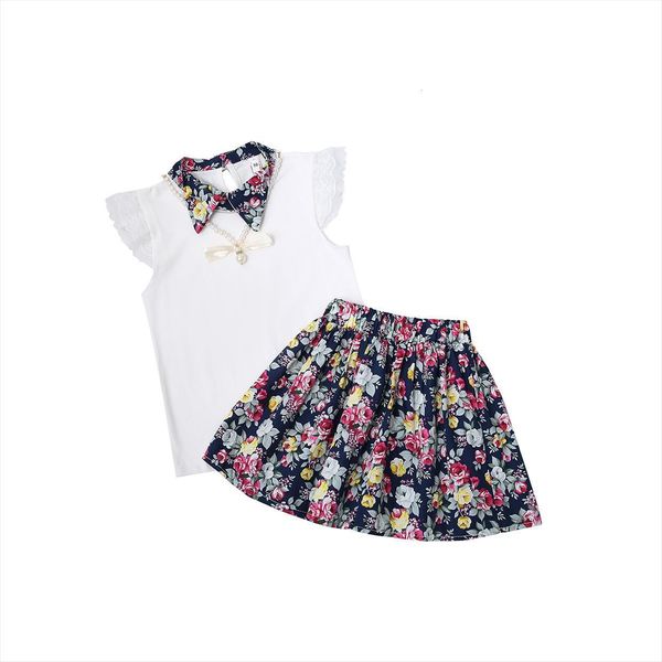 

zhongda childrens lining suit blue women skirts and pink shirt floral