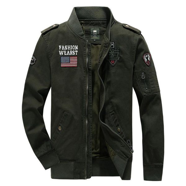 

men's jackets jacket spring us special forces pilot casual work clothes youth large coat washed cotton, Black;brown