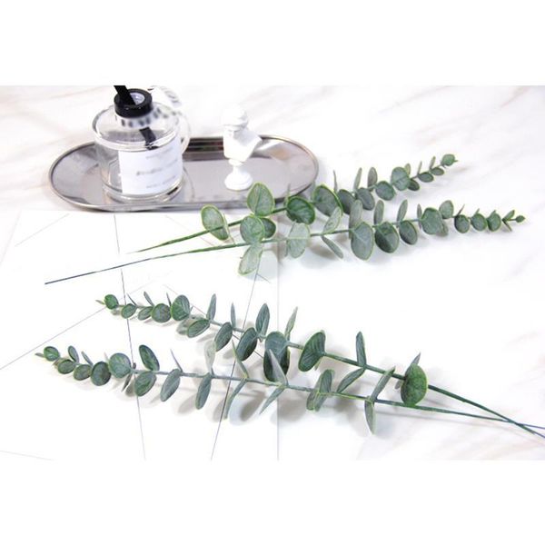 

2pcs/3pcs artificial eucalyptus plant lifelike diy artificial eucalyptus branch faux plant for wedding party home garden decor