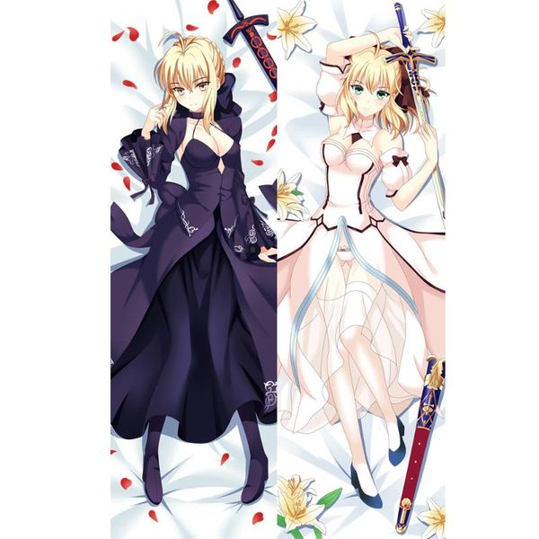 

pillow case anime fate grand order saber dakimakura hugging body altria pendragon design soft cover drop ship