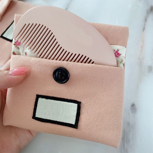

girl women hair accessories pink comb wooden combs with dust frabic bag princess gift ideas, Slivery;white
